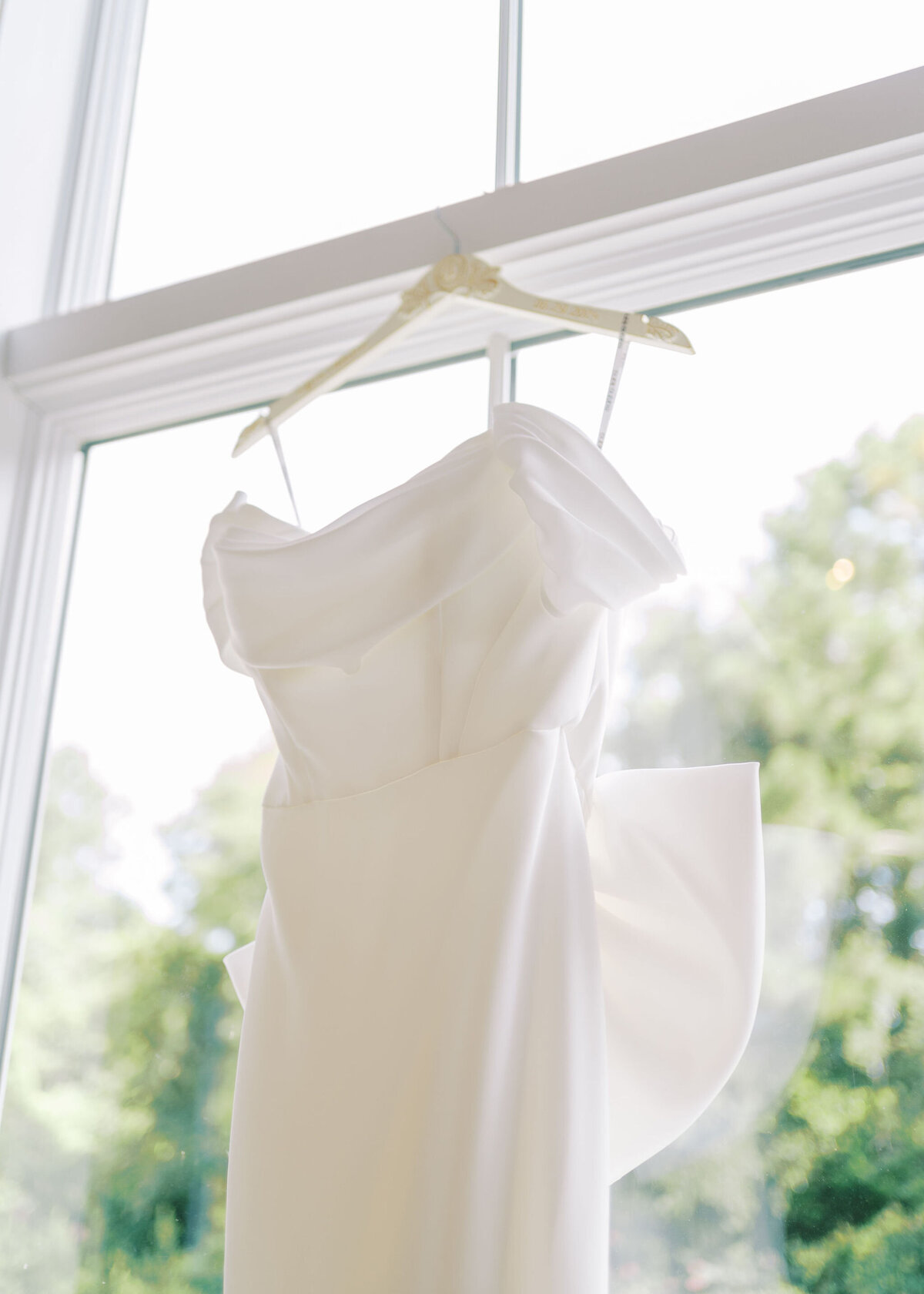 close up of a wedding dress