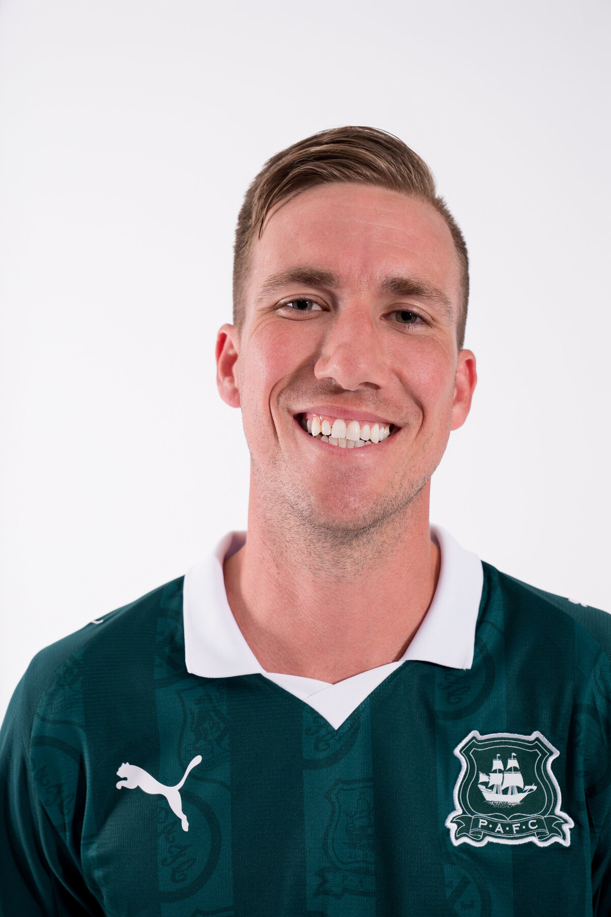 Headshot of professional football soccer player Mike Kozlowski who played for Plymouth Arglye at TST 2025 in Cary NC.