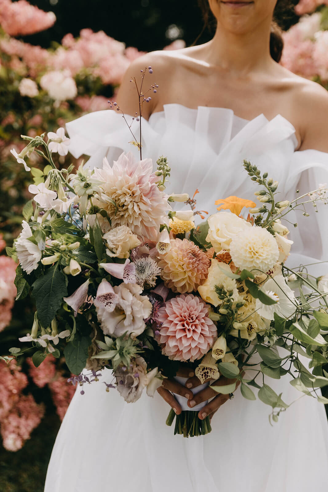 16.bride-colorful-wedding-bouquet-closeup-pink-flowers