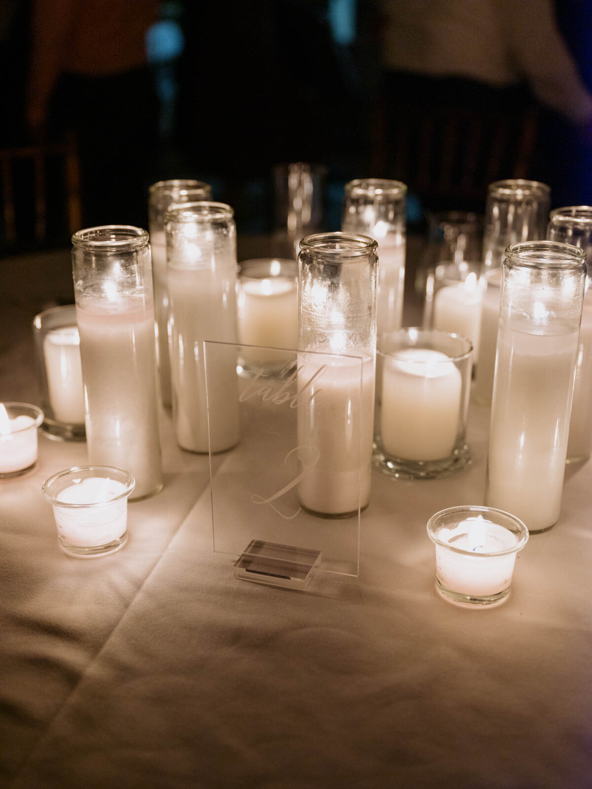 Wedding reception setup inside Shoreby Club