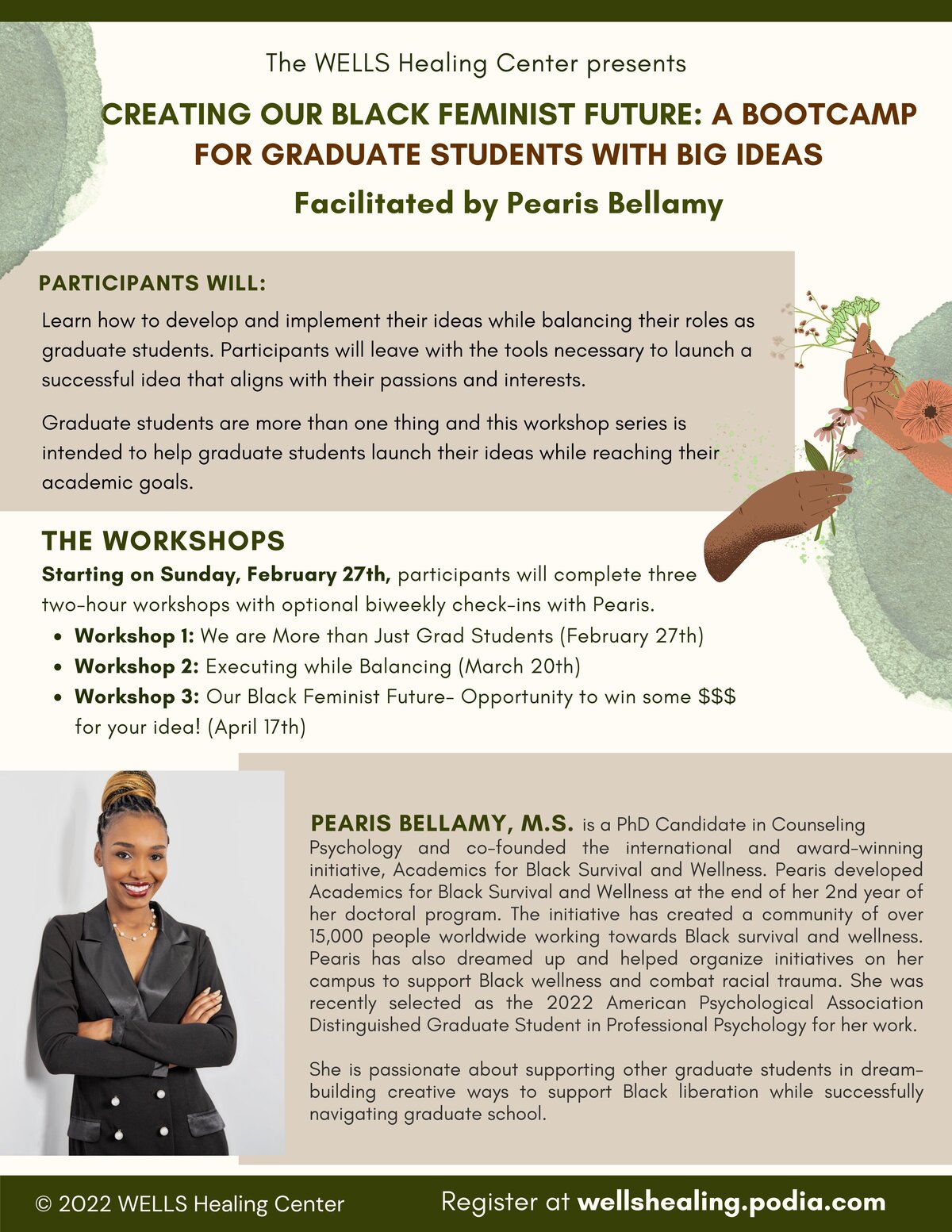 Creating Our Black Feminist Future A Bootcamp for Graduate Students with Big Ideas Flyer