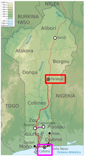 MAPA BENIN 