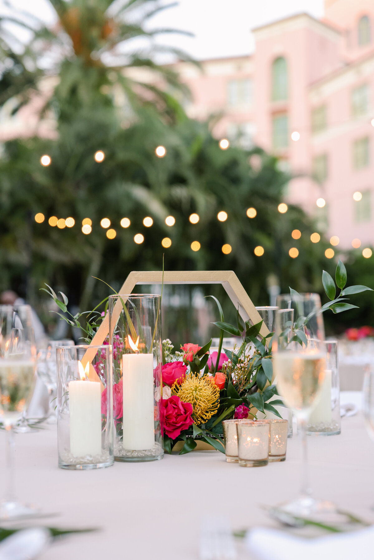 27 - Vinoy Hotel Wedding Tea Garden Lawn Reception Centerpiece - Tampa Bay Wedding Planner