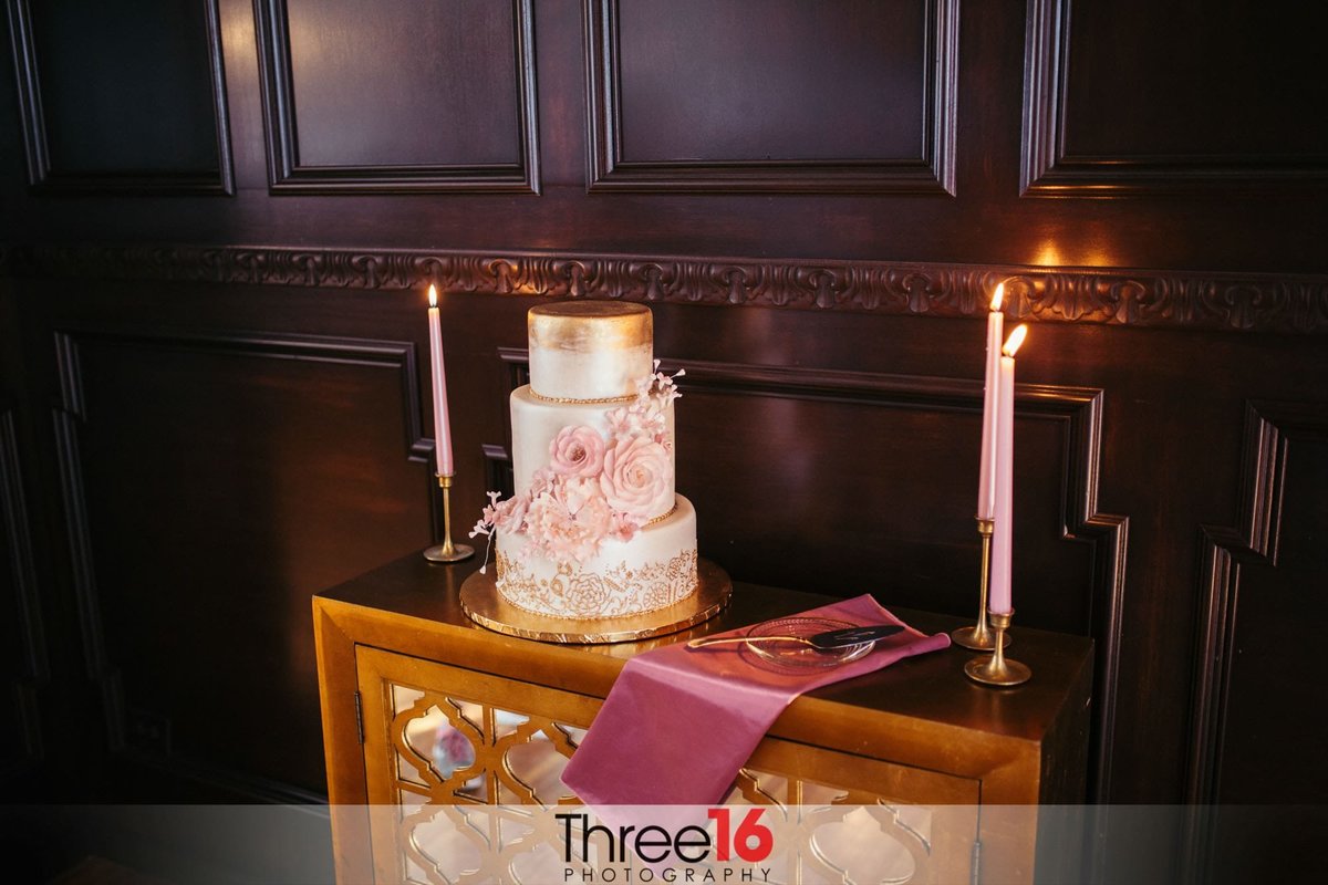 Couples three tiered wedding cake