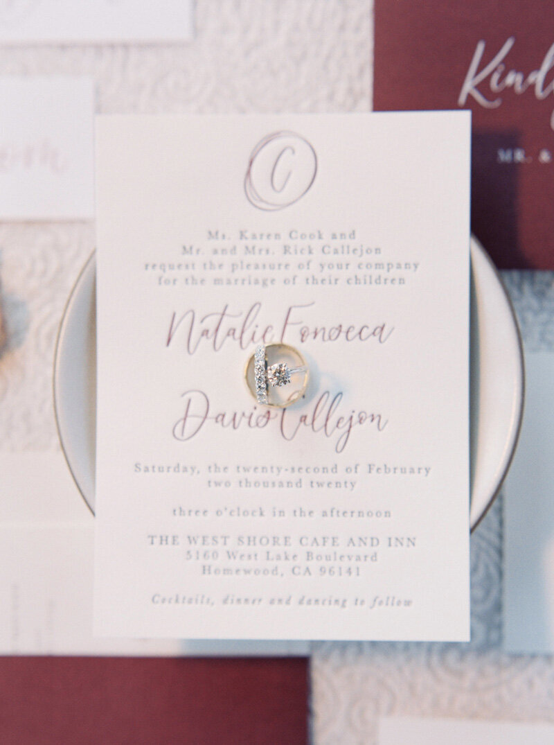 pirouettepaper.com _ Wedding Stationery, Signage and Invitations _ Pirouette Paper Company _ The West Shore Cafe and Inn Wedding in Homewood, CA _ Lake Tahoe Winter Wedding _ Jordan Galindo Photography  (14)