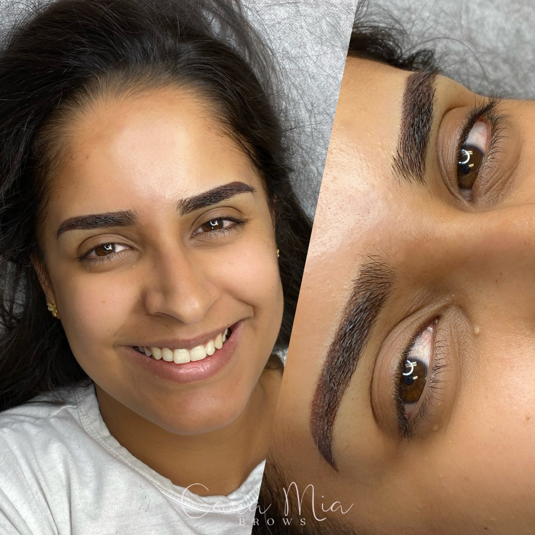 Ombre Powder Brows before and after