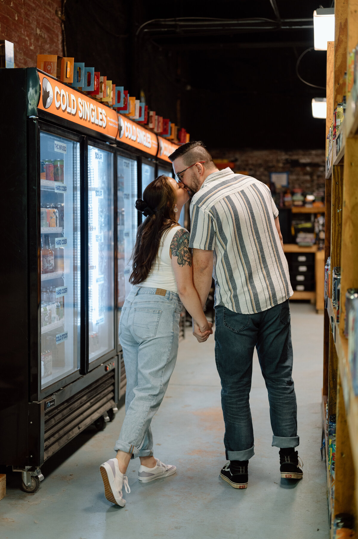 brewery engagement photos