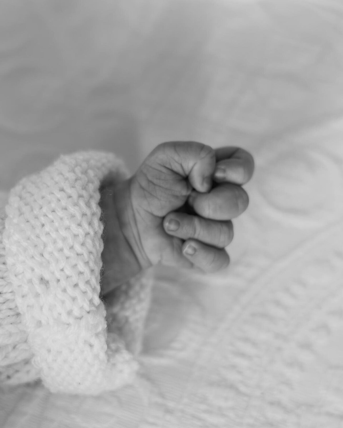 Little newborn hand