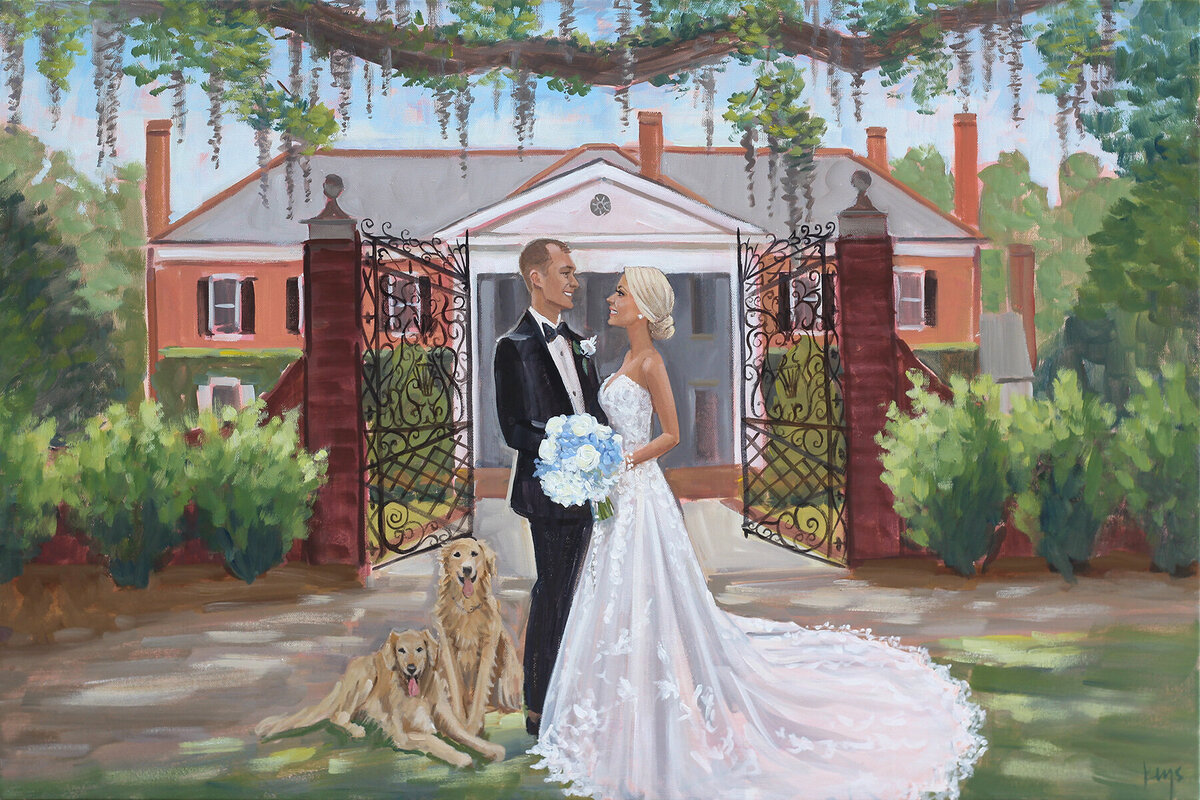 Boone Hall Wedding Live Painting