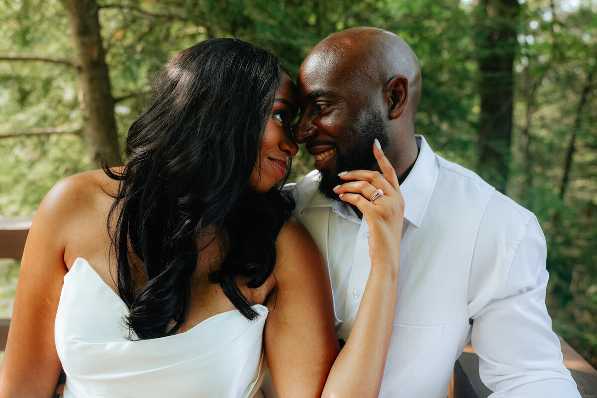 Bride and groom portraits at Cleveland Metropark. 