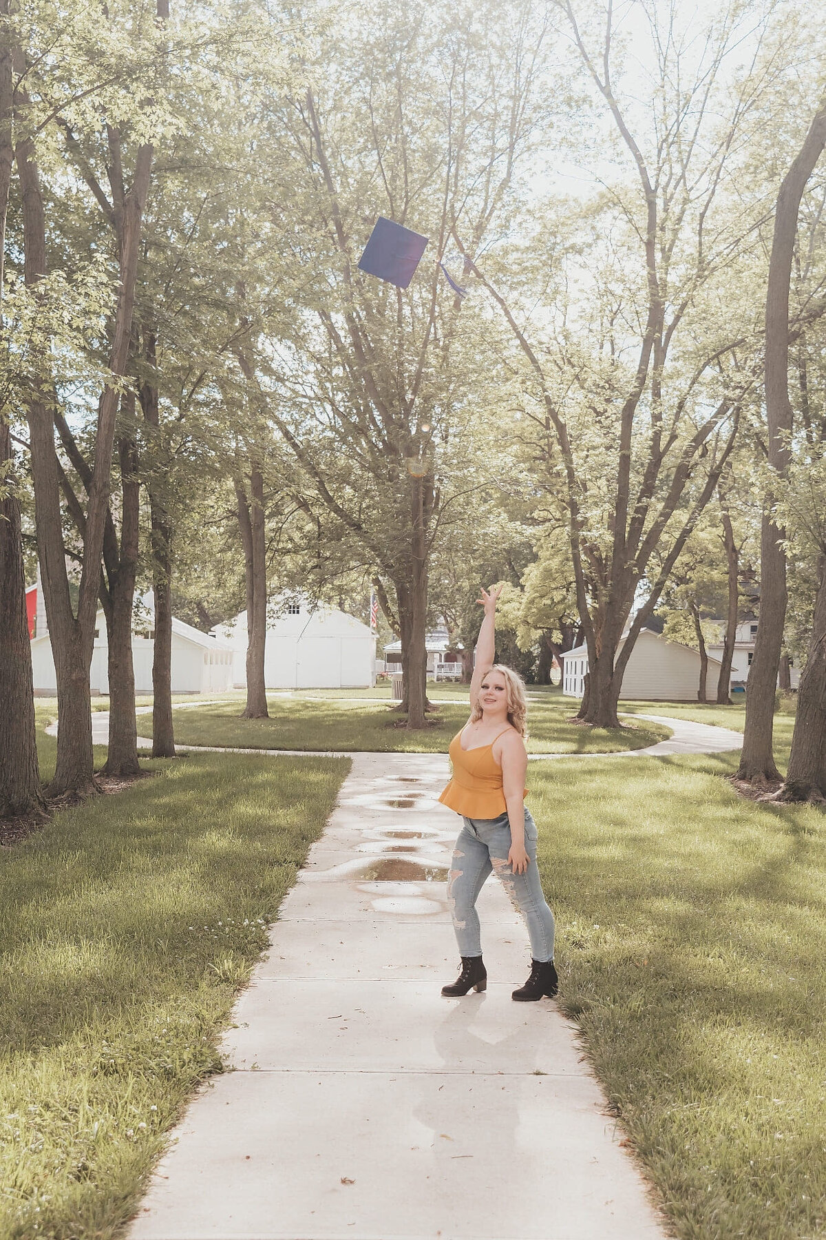 outdoor graduation portrait