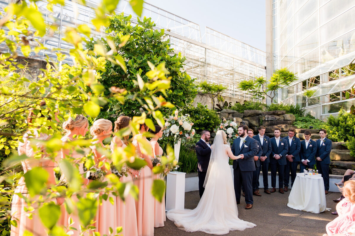 phipps conservatory wedding ceremony candid