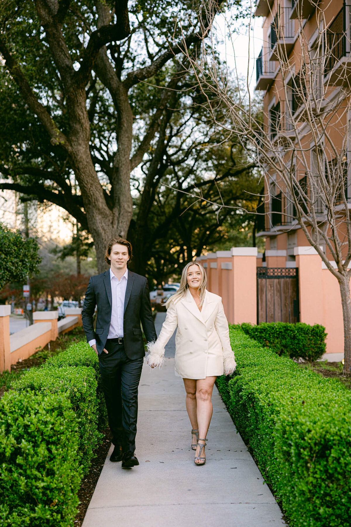 A wedding engagement photo session in Dallas Texas