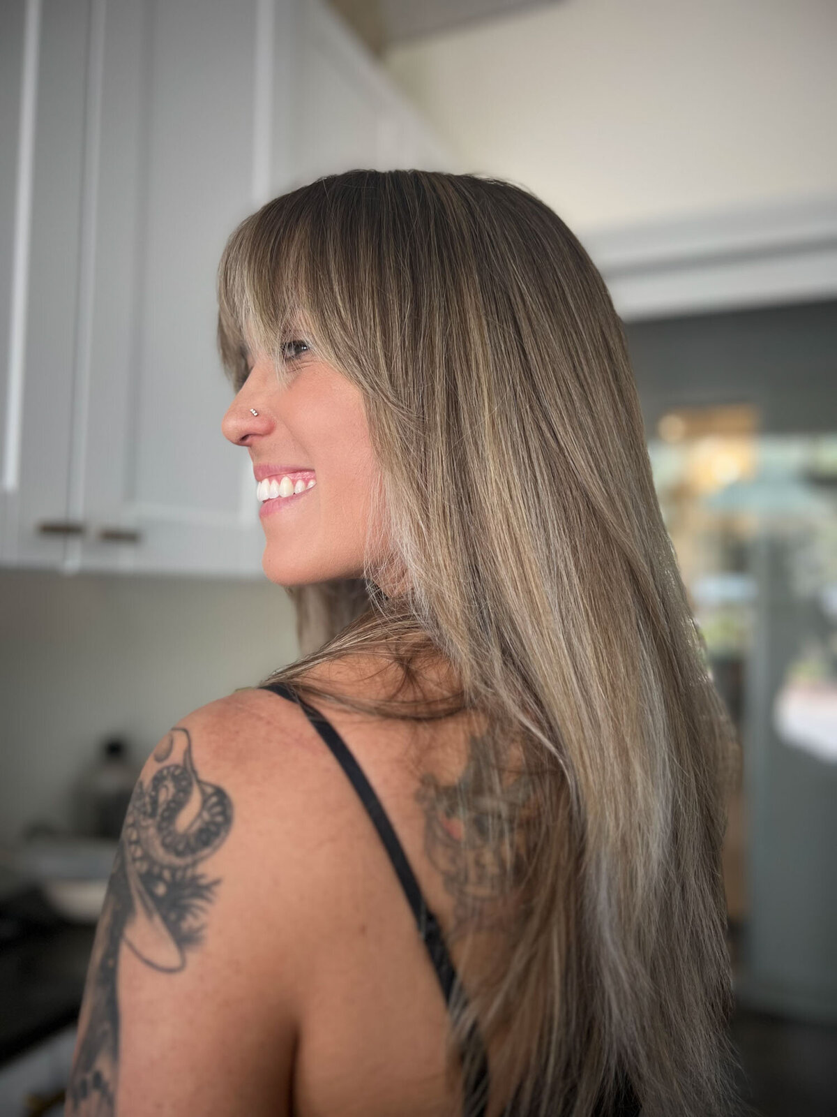 Perch Hair Studio - Lived-in Hair Grey Blending Color Extensions Boulder co Curl specialist in Boulder co - Portfolio 17