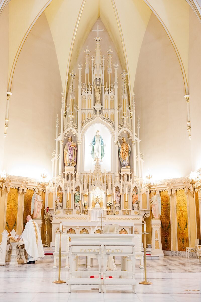 Wedding Ceremony at St. Mary’s in Evansville097