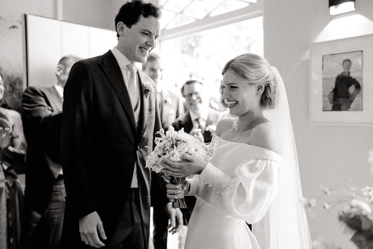 first look bride and groom
