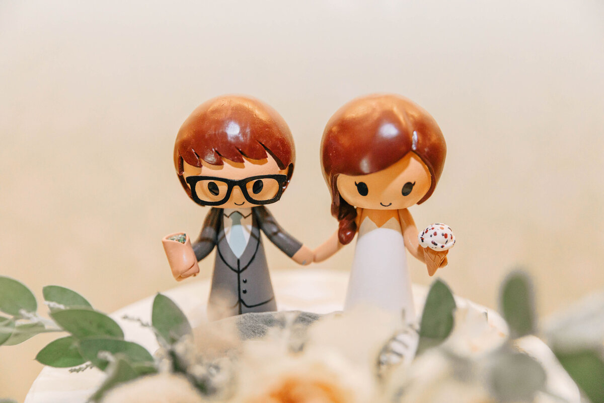 cure bride and groom cake toppers