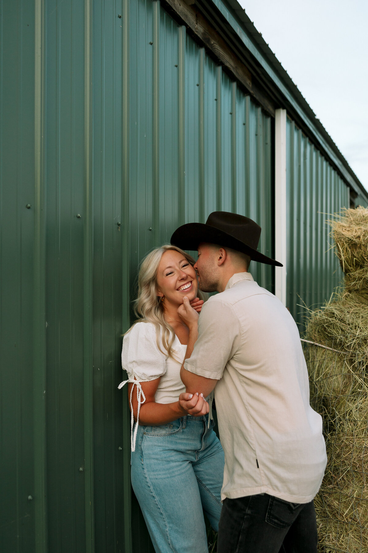 Wisconsin Horse Farm Engagement Session Creative Couples Session-315