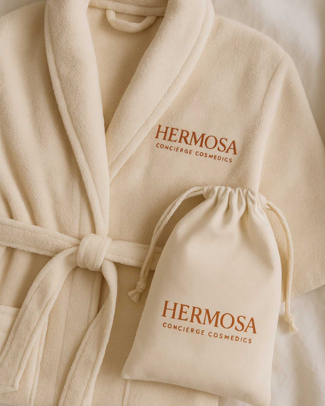 Luxury branding design for Hermosa Concierge CosMedics, a minimal, sun-kissed, and feminine medical spa in Willow Grove PA