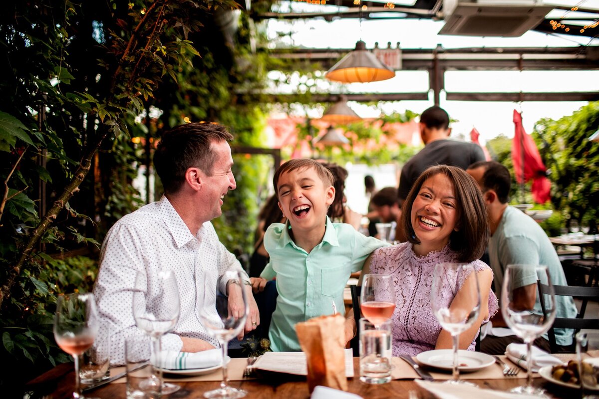 This is what joy looks like—an unplanned giggle fit over lunch, surrounded by love, rosé, and sunshine. The best kind of family recipe.