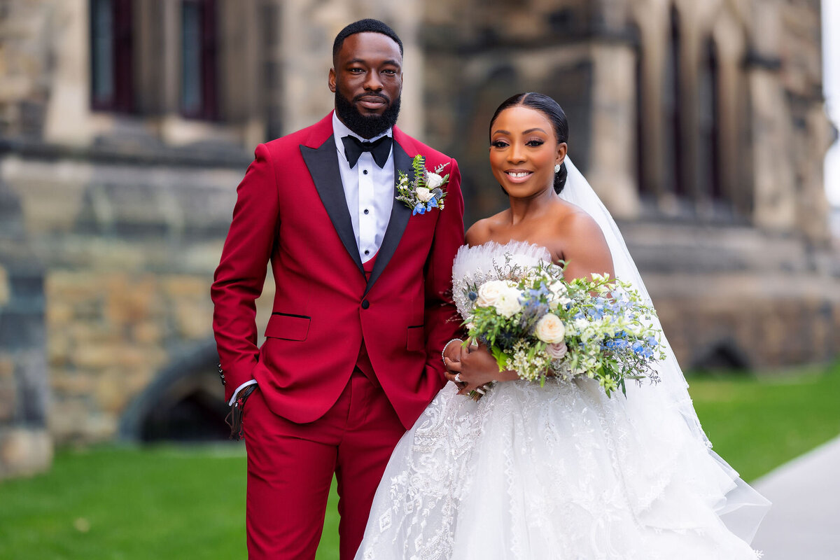 Tomi and Tolu Oruka Events Ziggy on the Lens photographer Wedding event planners Toronto planner African Nigerian Eyitayo Dada Dara Ayoola ottawa convention and event centre pocket flowers Navy blue groom suit ball gown black bride classy  42