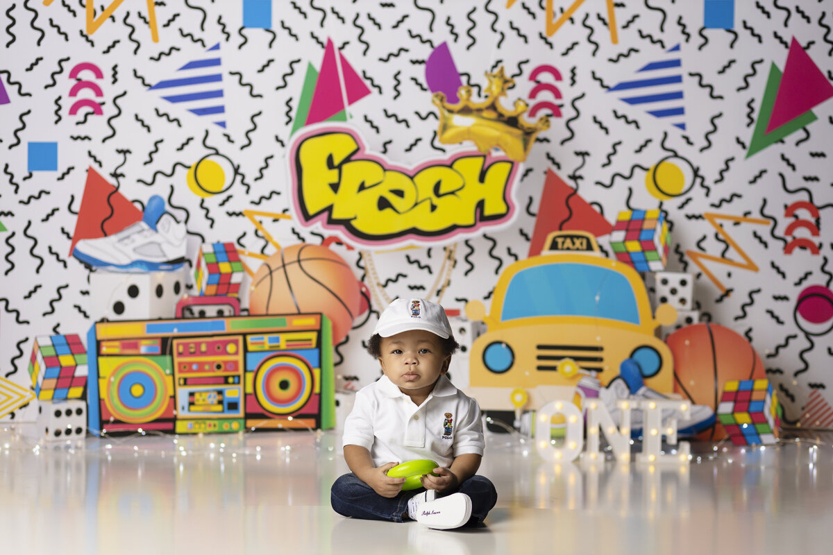 Hampton Georgia cake smash photographer, first birthday photographer in Atlanta, photography studio with props in jonesboro Georgia