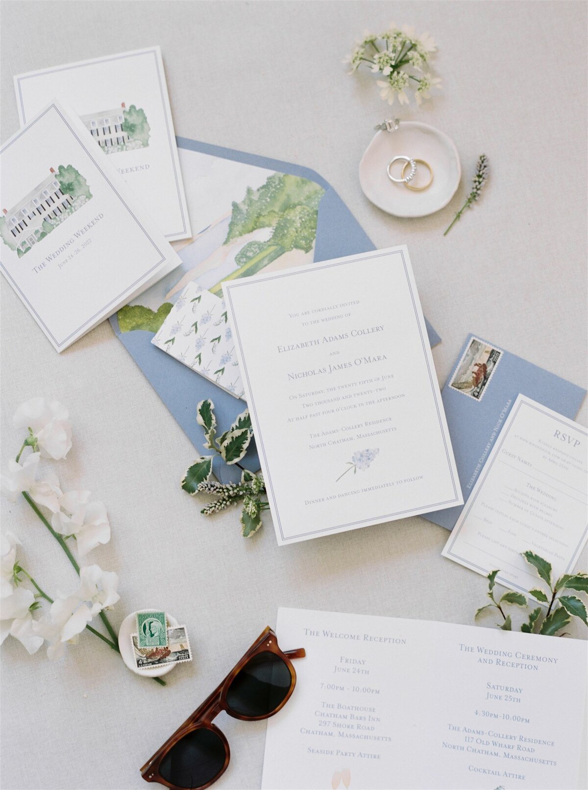 Nancy Meyers Inspired Wedding Design at a Private Estate in Chatham, MA-2
