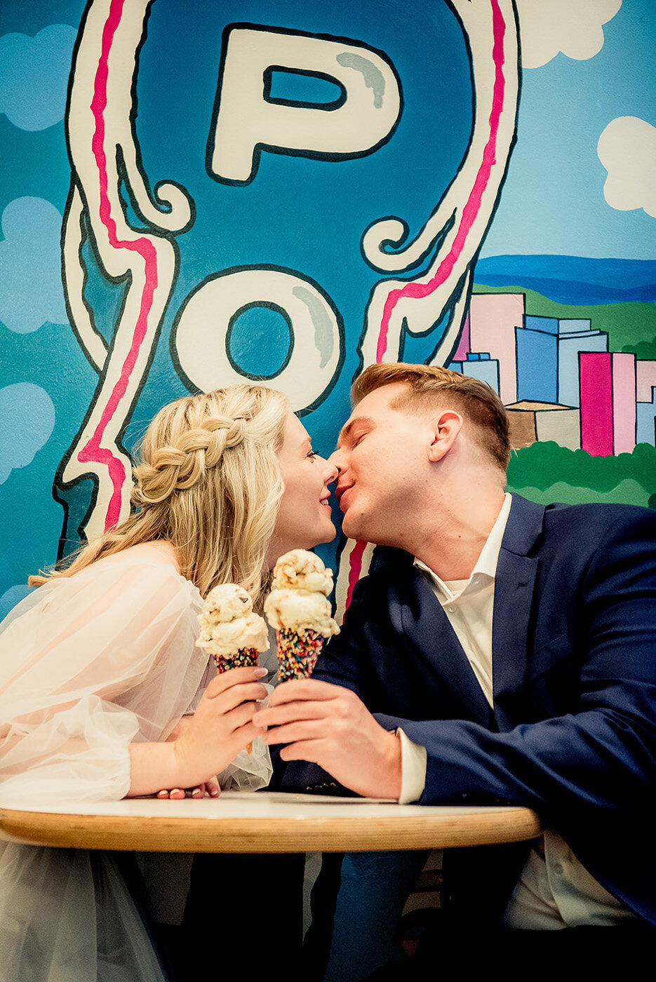 couple sharing ice cream