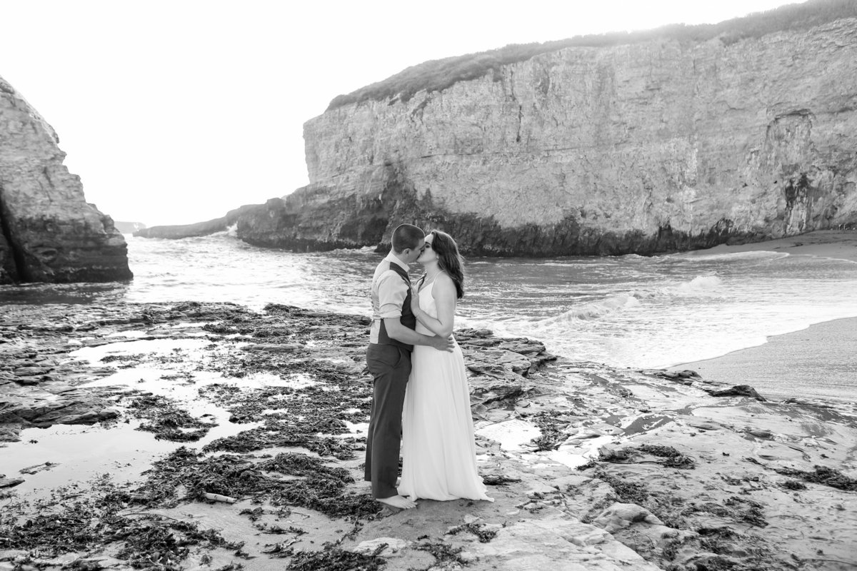 Wedding photographer, black and white, beach boho images, engagement session