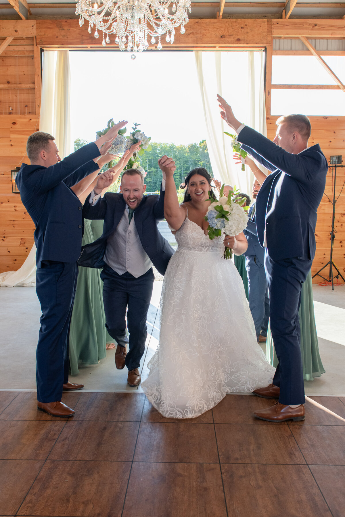 grand entrance wedding photography bride groom