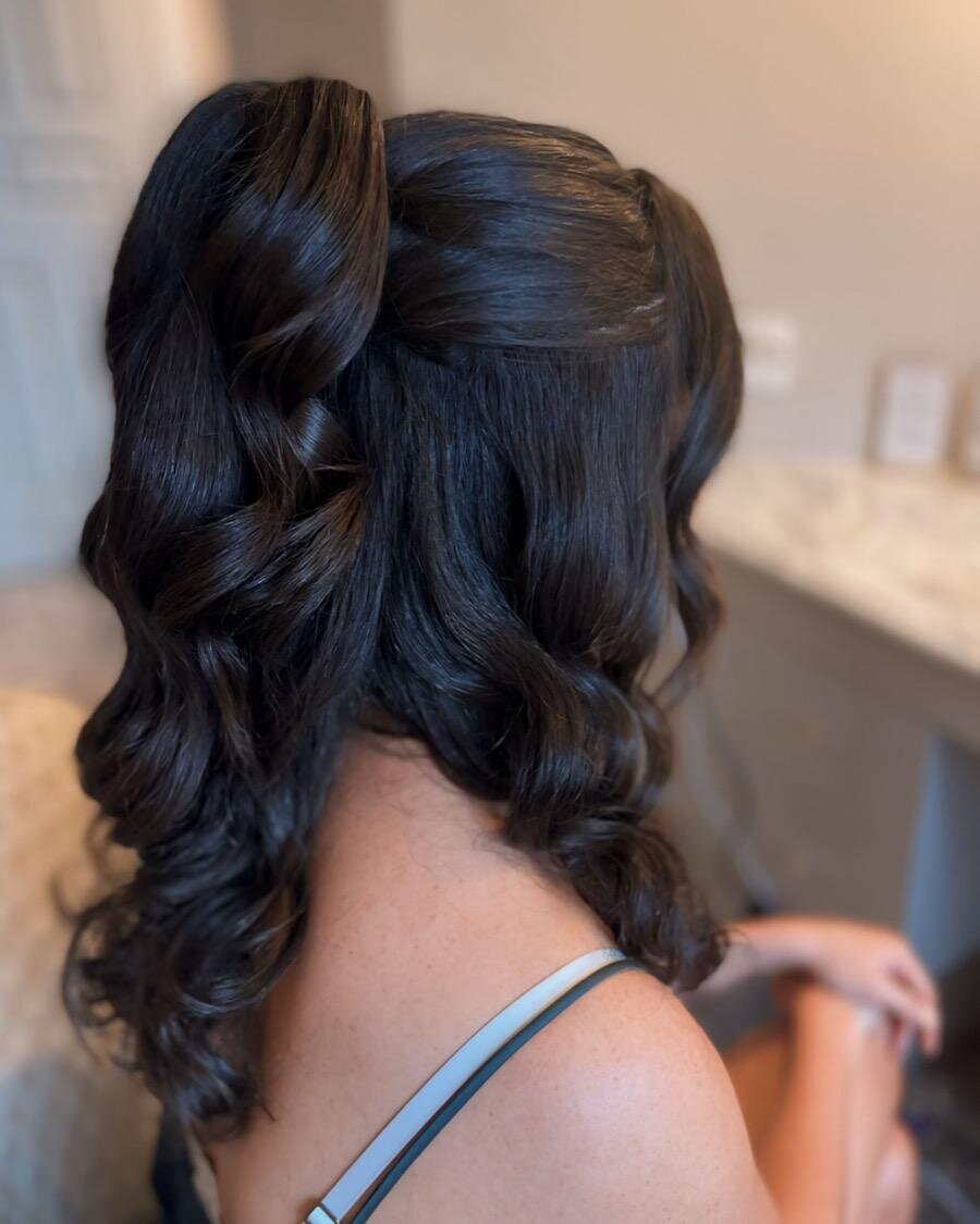 half up half down waves