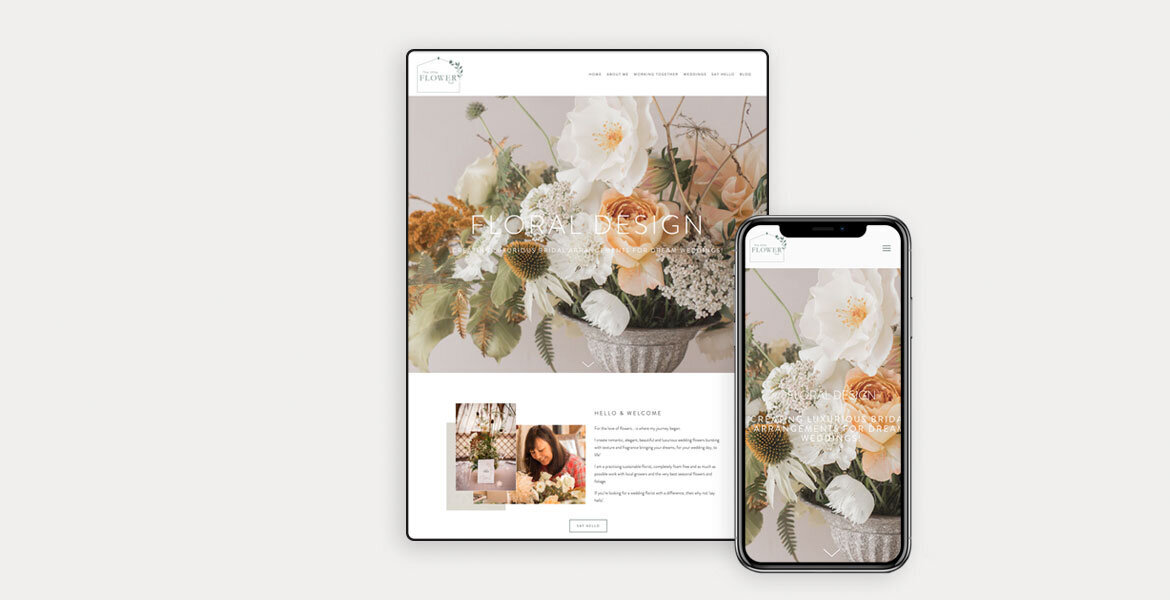 modern website design for West Yorkshire florist