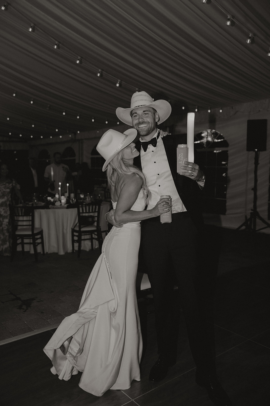 Wedding reception dance floor props