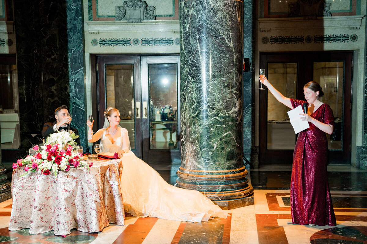 carnegie museum music foyer wedding toast