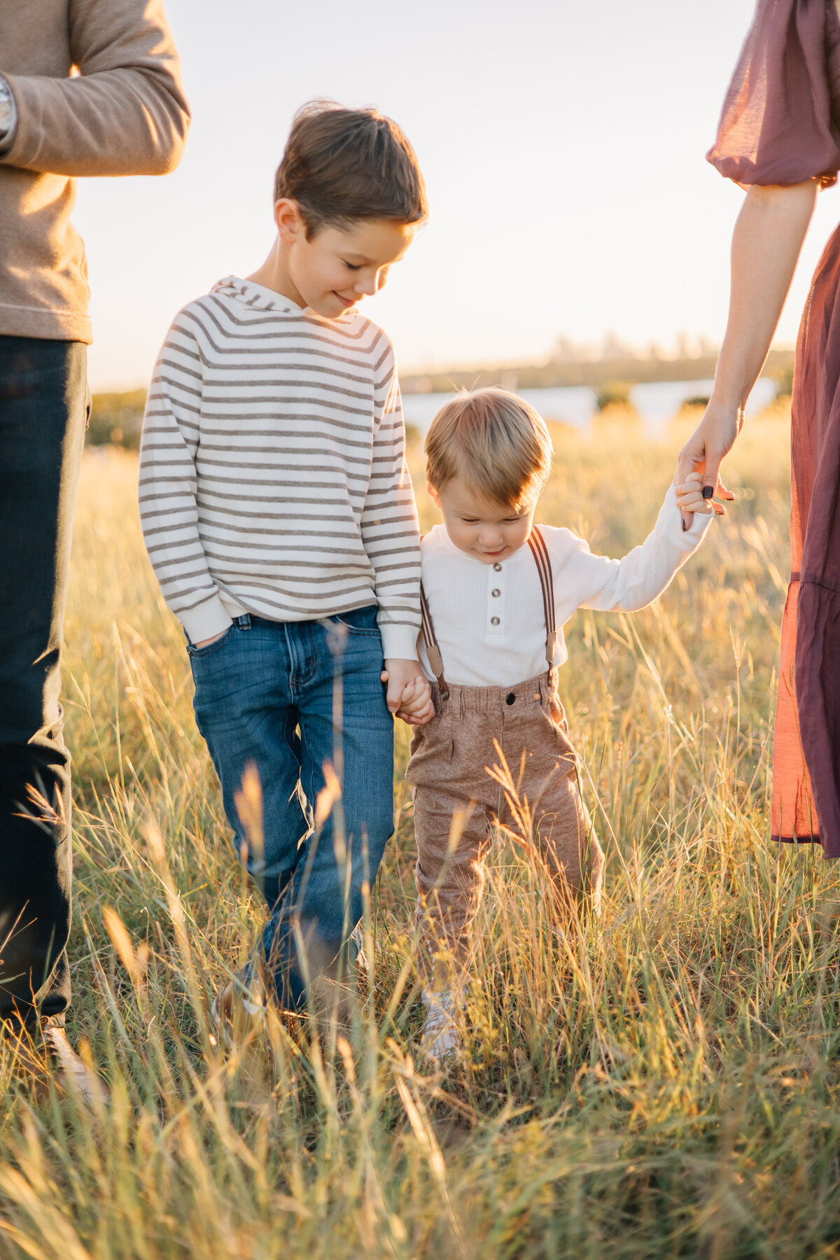 Family session at White Rock Lake in Dallas, TX