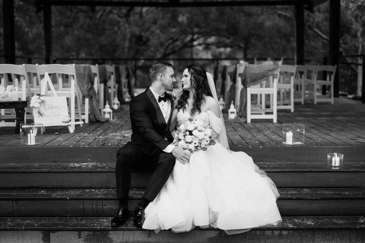 Capturing the blissful essence of a newlywed couple in their radiant wedding photoshoot.