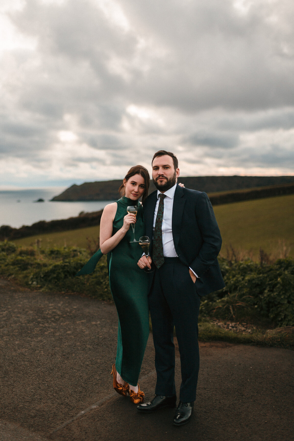 guest couple in green and black 