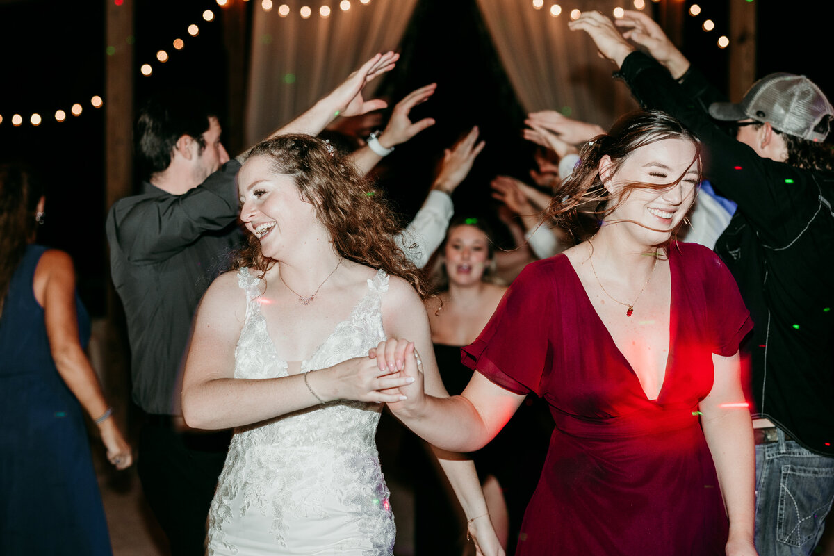 People dancing at wedding reception