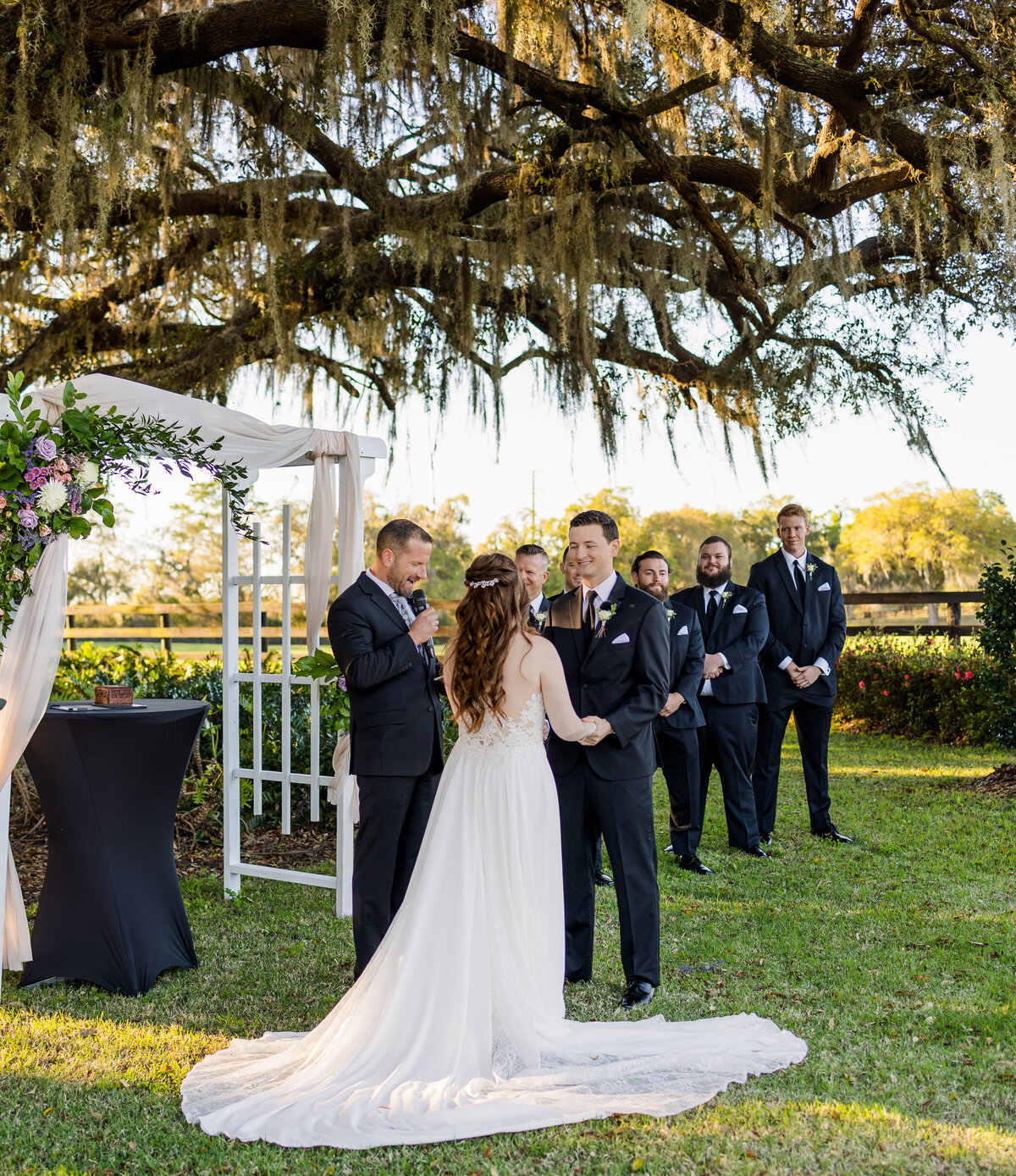 Bride and Groom Ceremony at wedding Orlando Florida captured by Orlando Wedding Photographer Blak Marie Photography