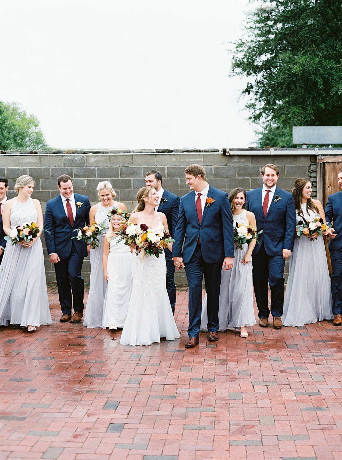 Wedding Party at Mopac Events | Florals by Vella Nest Floral Design, Fort Worth Wedding Florist
