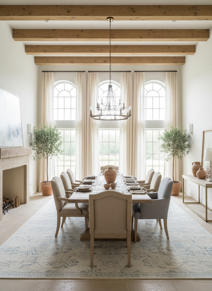 Firefly_Gemini Flash_A bright, airy luxury dining room with soft natural light streaming through large arc 473598 (1)