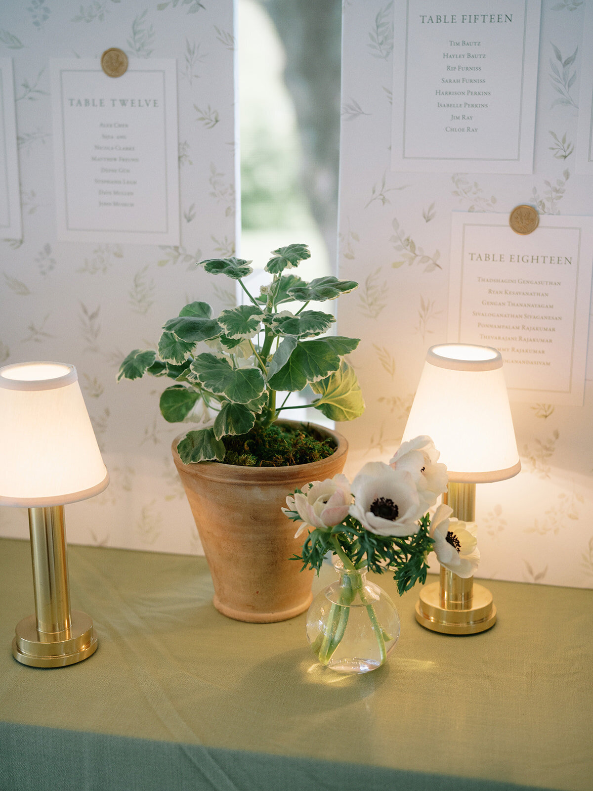Garden-Party-Seating-Chart-Green-Potted-Plants