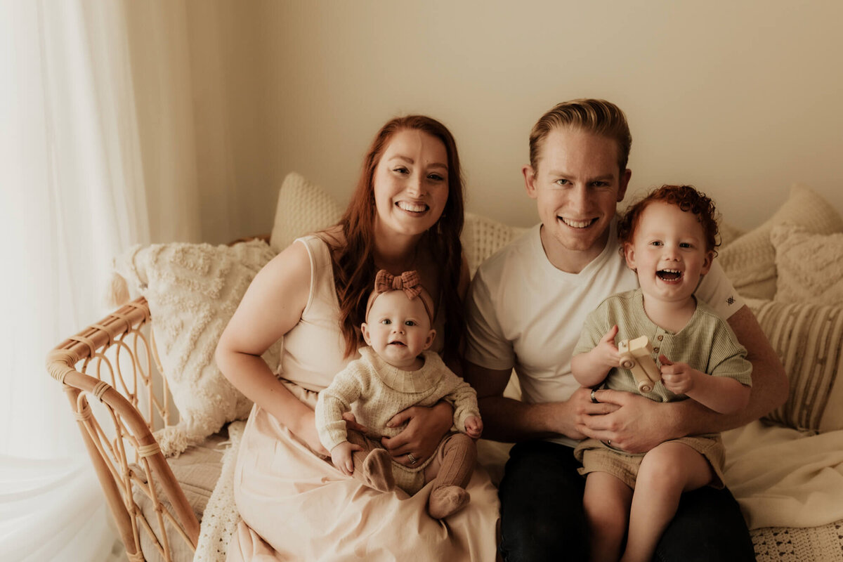 Portrait of a family in a Studio Located in Oklahoma City.