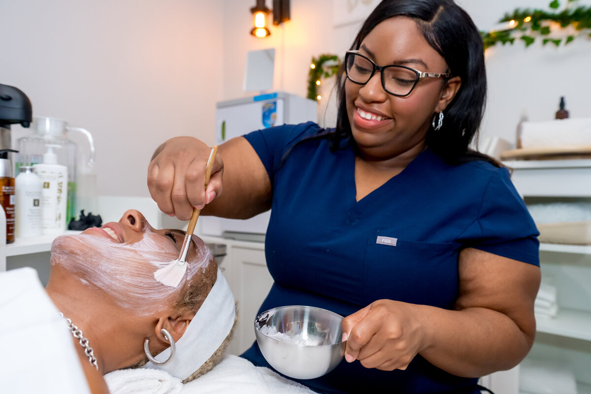 Clean, professional medical spa treatment room with neutral tones at JoyLife SPA in Alexandria