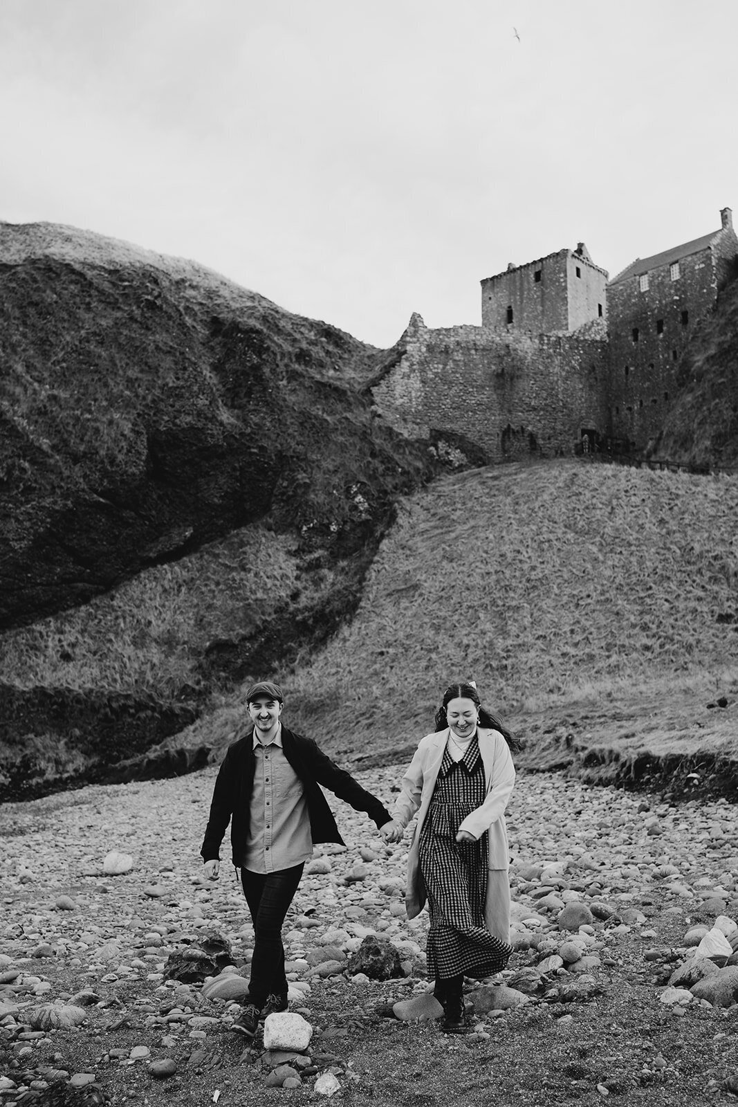 Aberdeenshire Engagement and Couple Photo Session at Dunnottar Castle-43