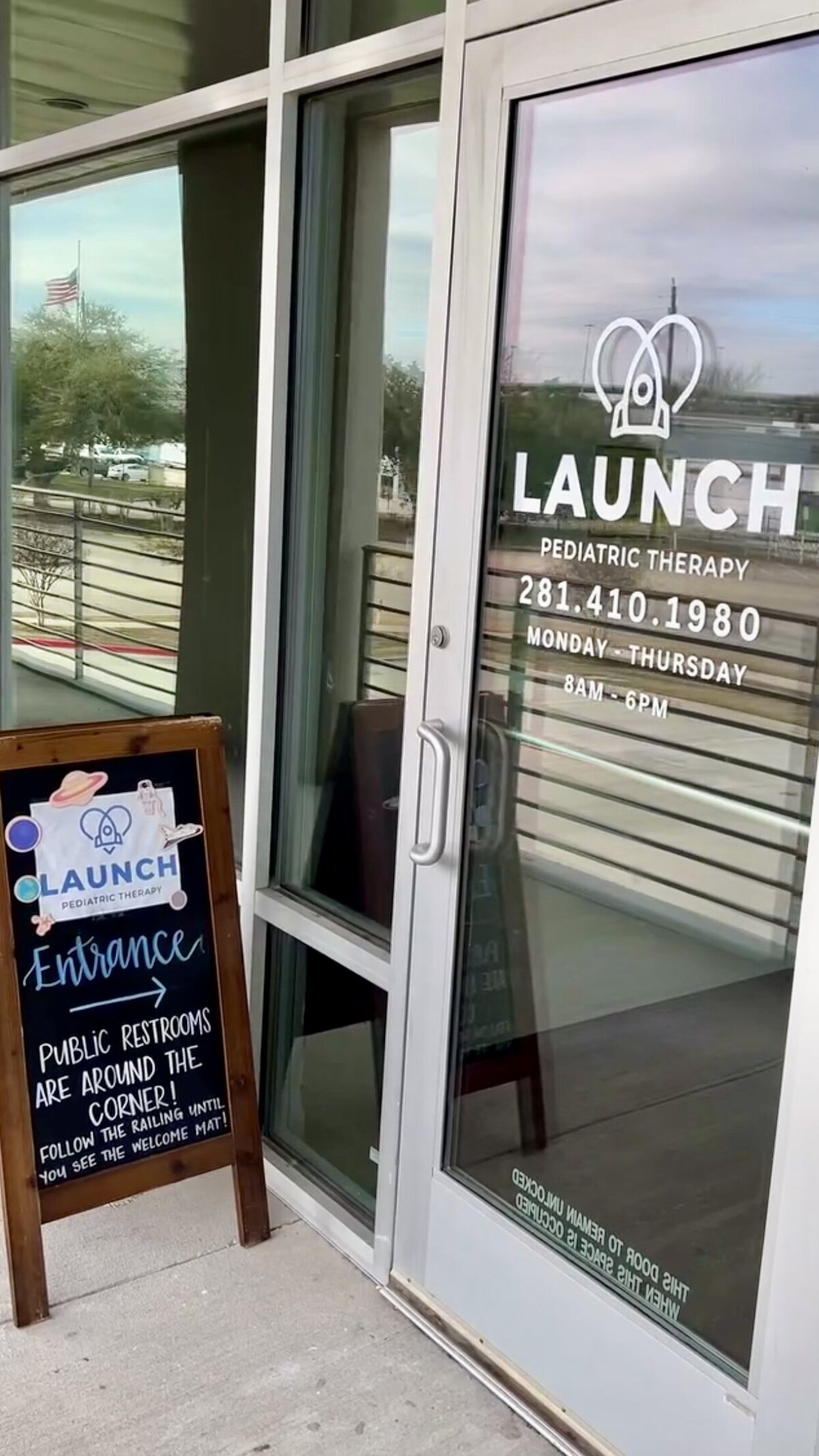 Launch therapy logo signage