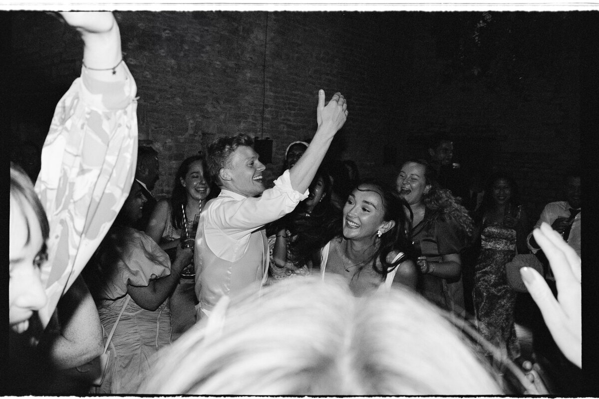Wedding party at Old Gore by Yard Space, shot on 35mm film