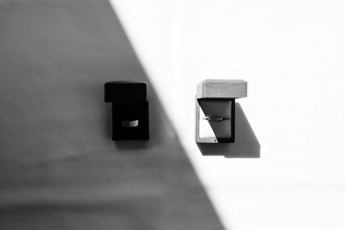 Bride and grooms rings.