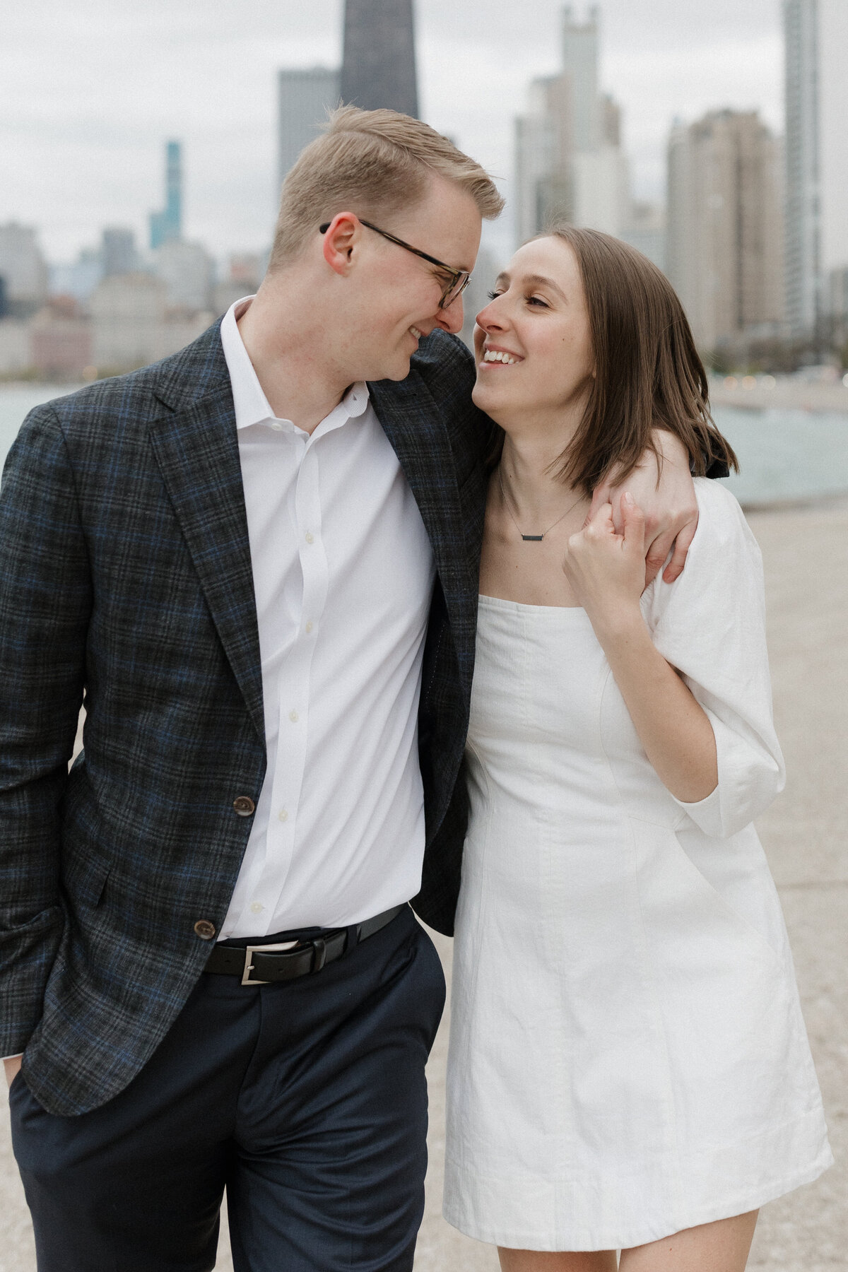 Candid engagement photos Indianapolis joyful moment