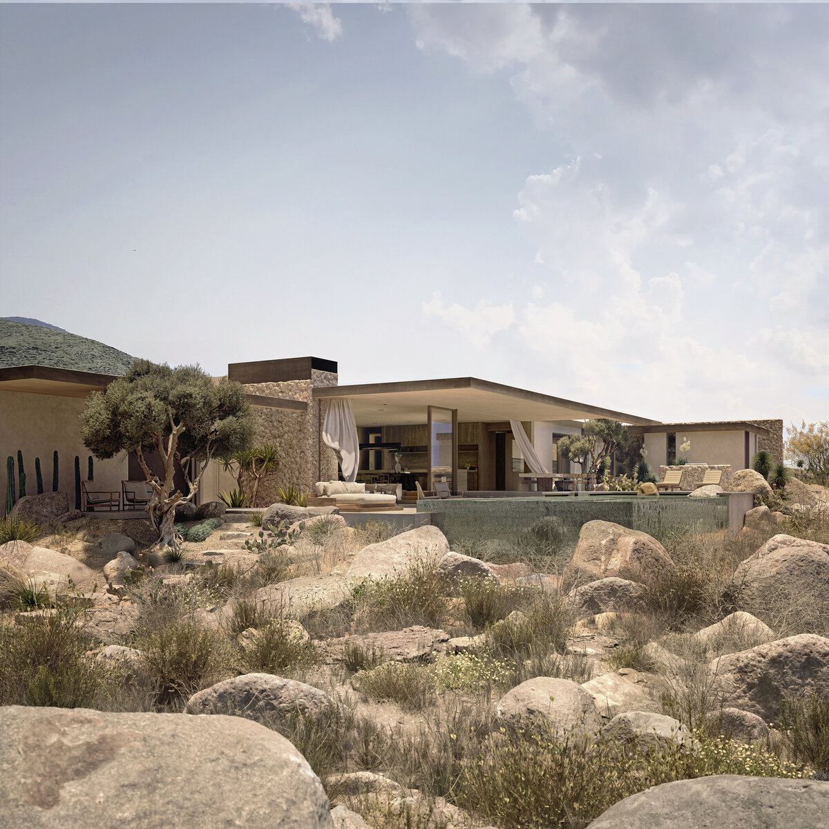 Exterior View-Sheepfold-Desert Palisades-Palm Springs Architecture